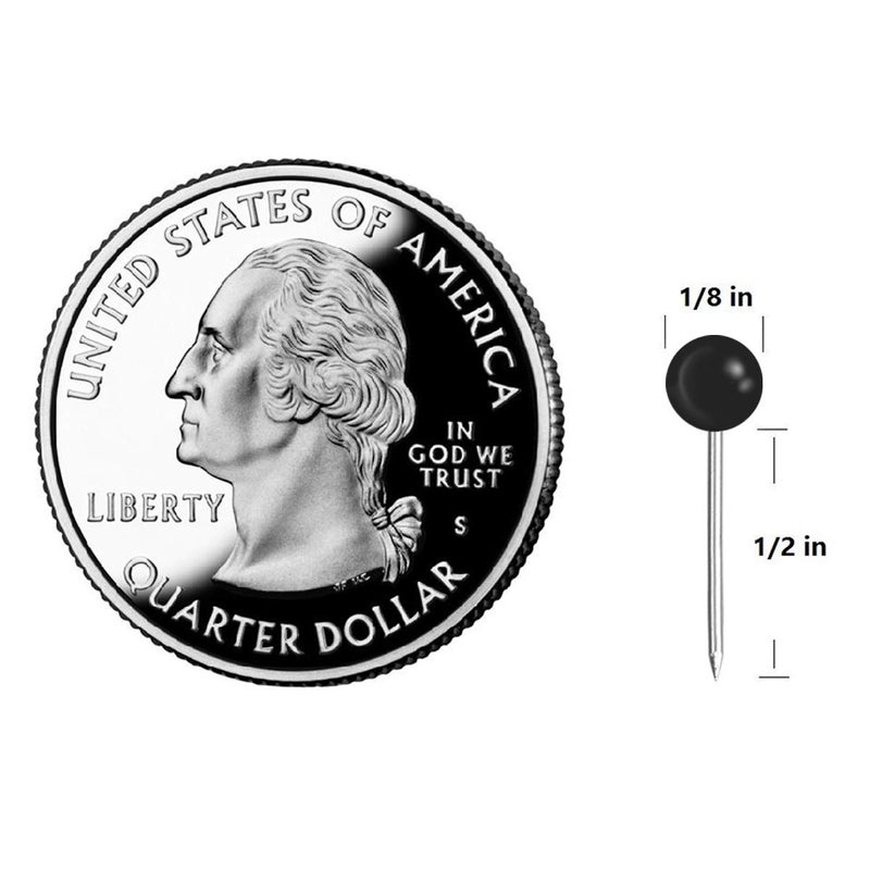 Yalis Map Tacks 1/8-Inch Assorted Color Beads Head Map Marking Push Pins,500-count (Green) - Image 3